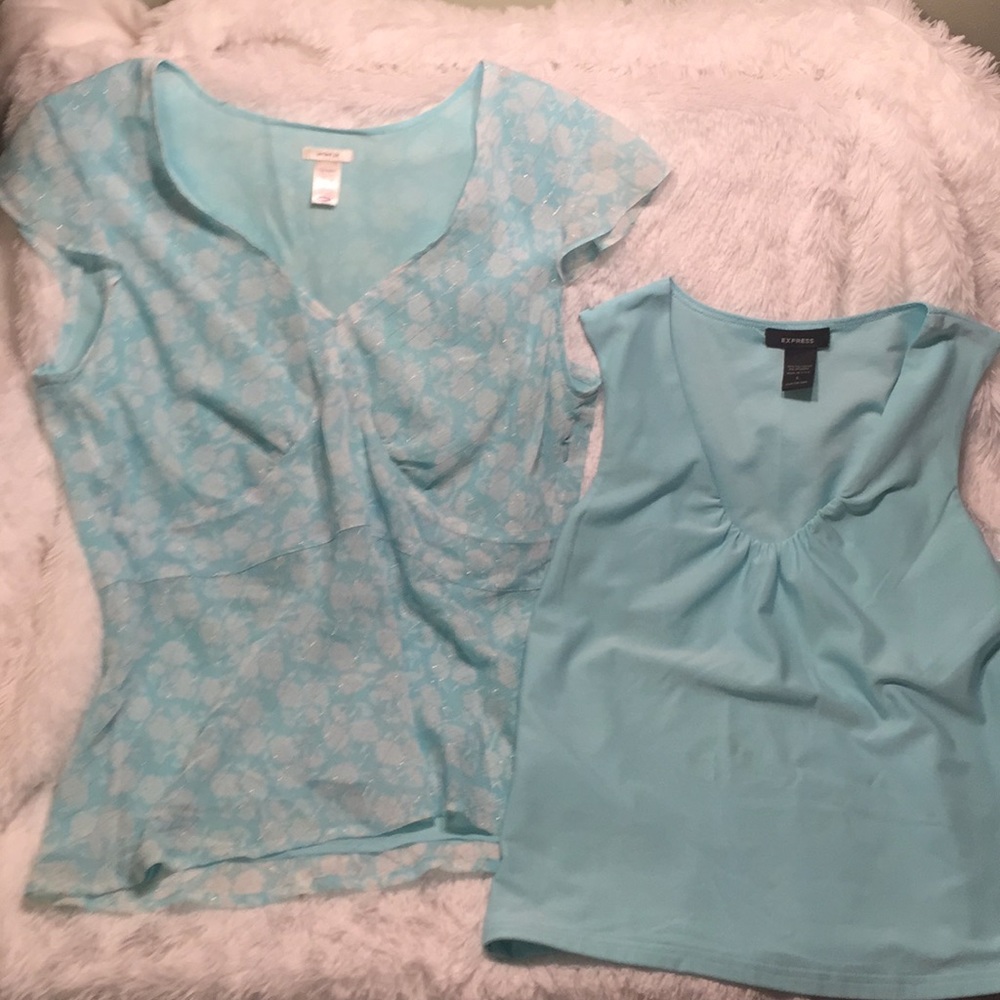 Old navy shirt and express shirt.